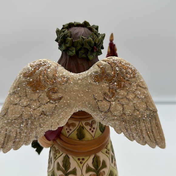 Jim Shore Jolly Holly Days Victorian Angel with Candle - Picture 4 of 16